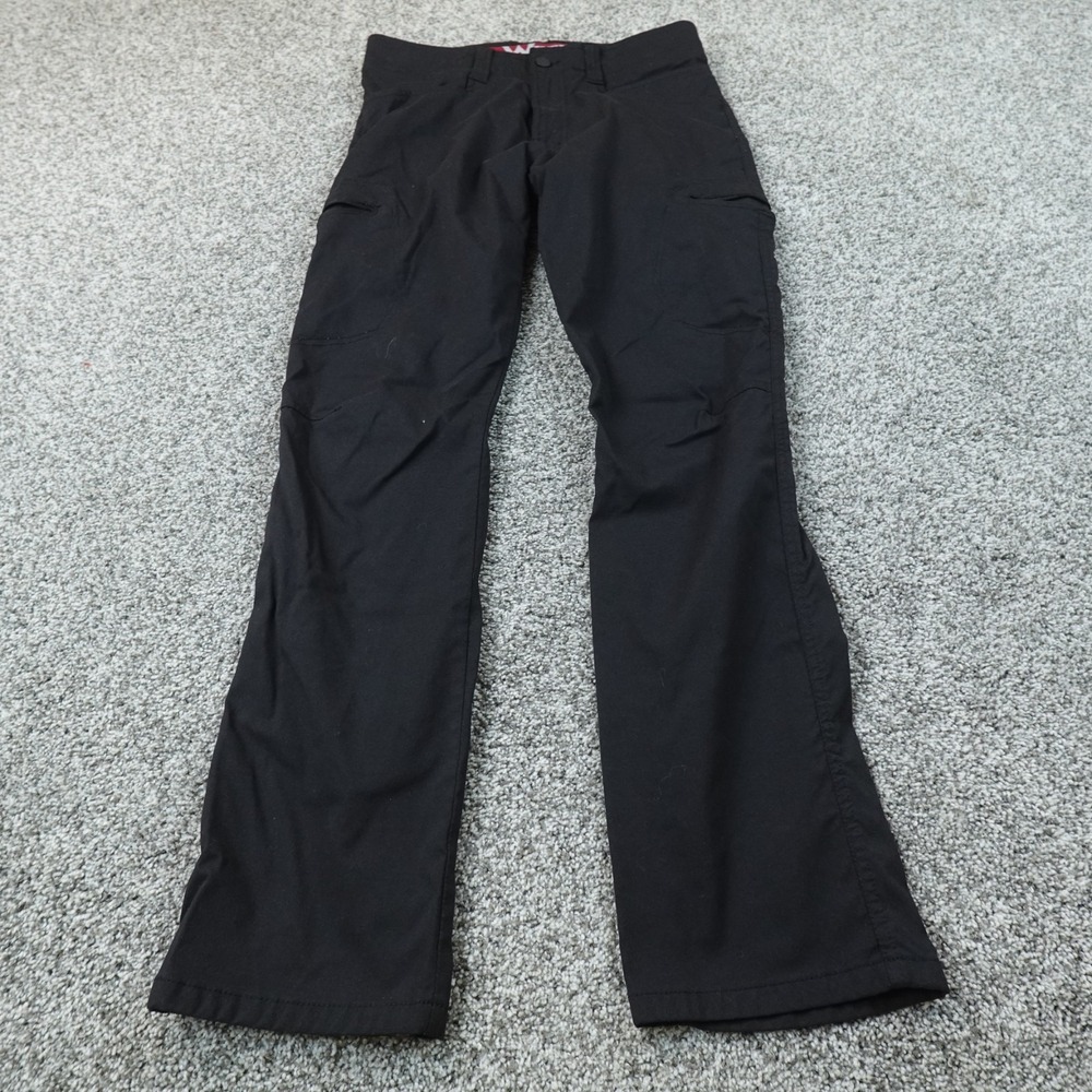 NEW Wrangler Pants Mens 30X30 Black ATG Performance Cargo Outdoor Hike Stretch